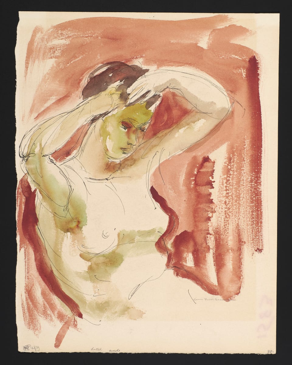 Seated Woman Fixing Her Hair by Ann Brockman 