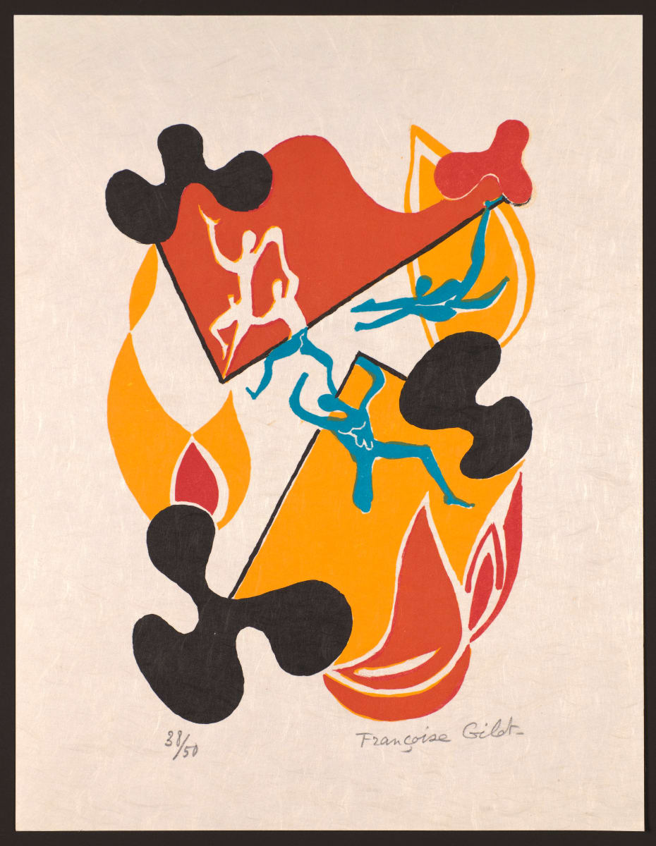 Plate 2 from "Sur La Pierre: Poems and Lithographs" by Françoise Gilot 