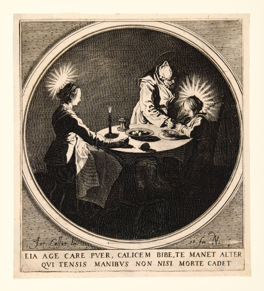 The Holy Family at the Table by Jacques Callot 