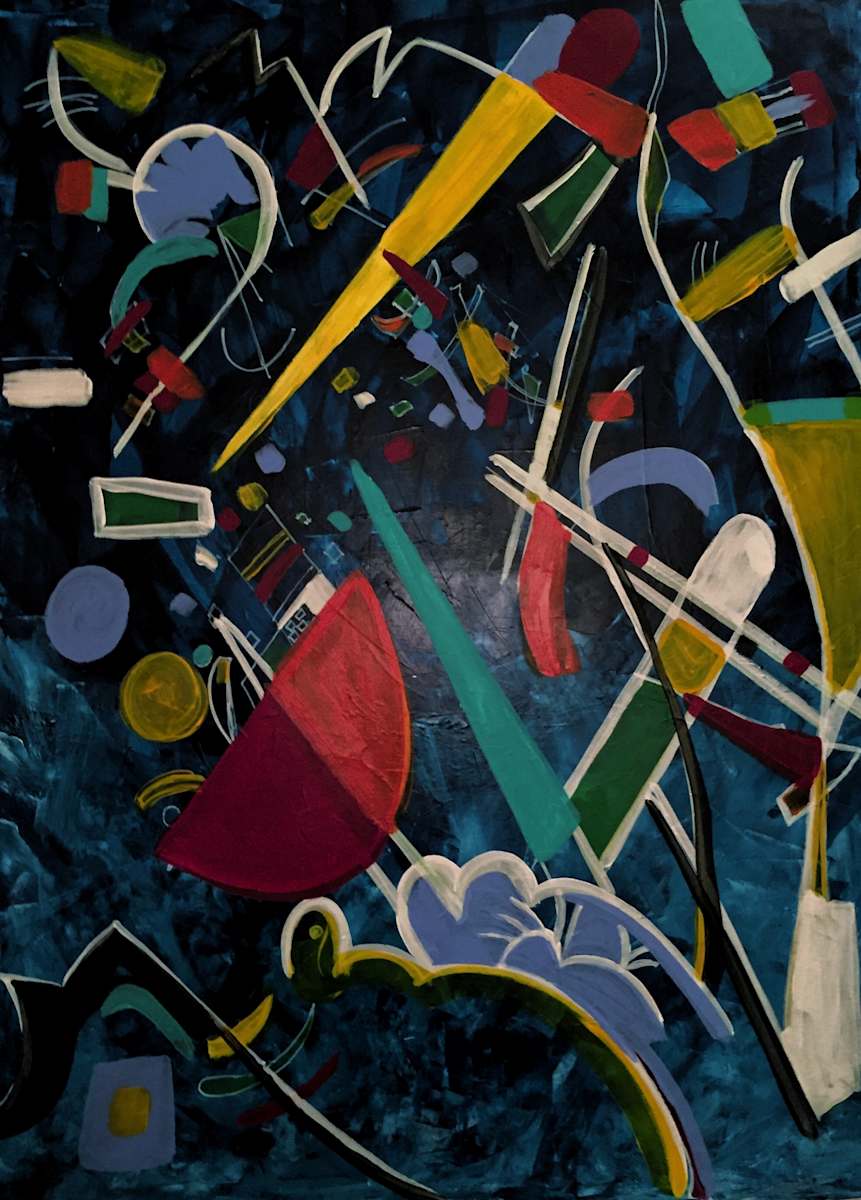 Born in the USA: In the style of Kandinsky by Anita Lee Stokey 