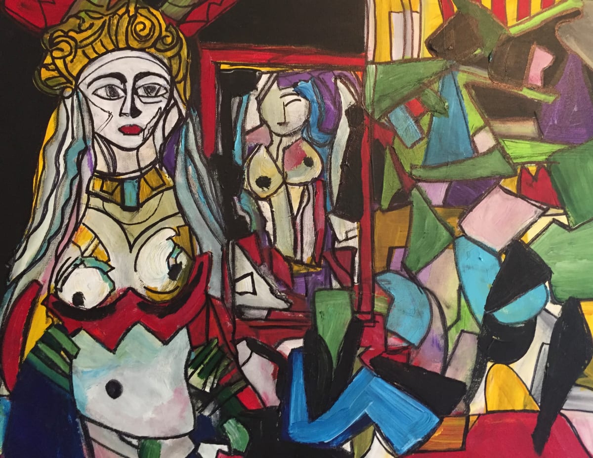 Queen's Court: In the Style of Pablo Picasso by Anita Lee Stokey 