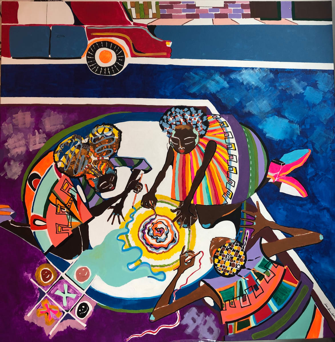 "The 10 a.m. Conference of Street Artists" by Susan Ragland 