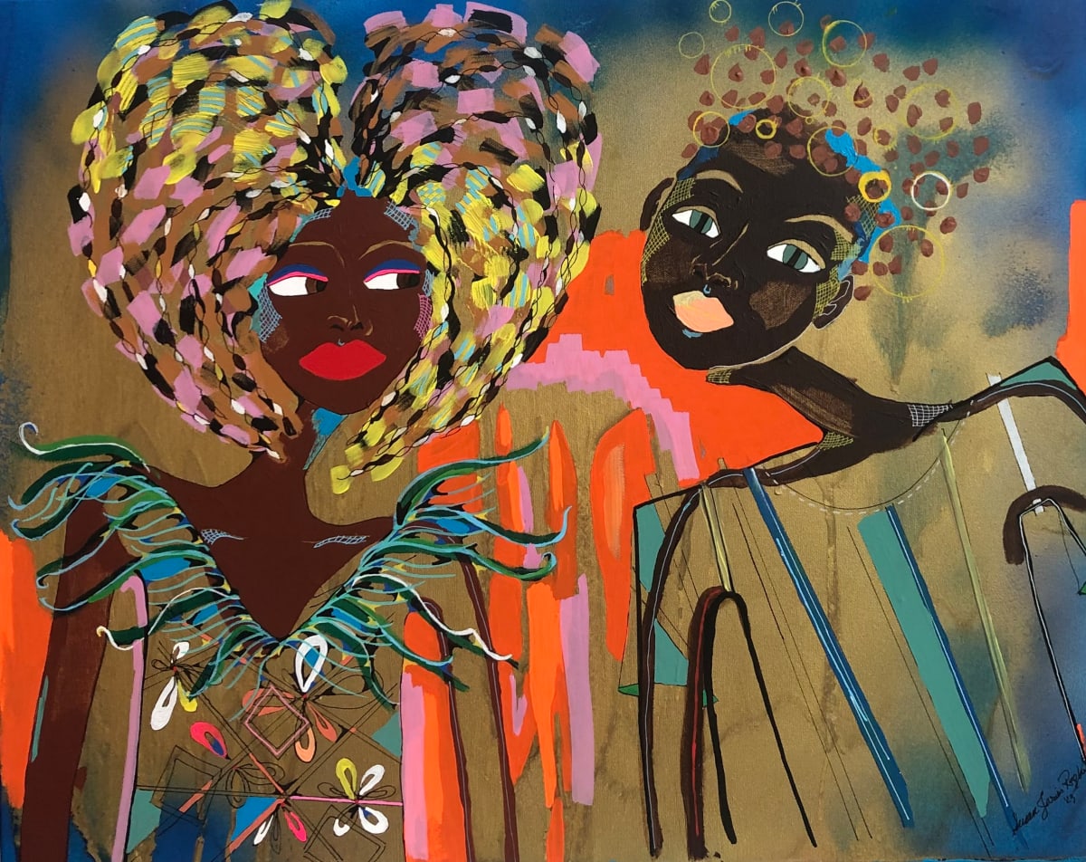 "While They Waitin', We Conversatin'" by Susan Ragland, Image 1.