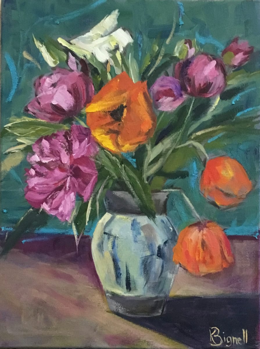 Poppies and Peonies by Kathleen Bignell 