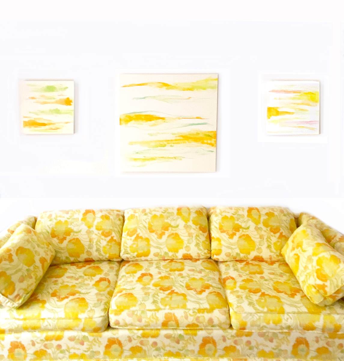 Finding The Calm: Yellow Orange 01, 02, 03 by Kathleen Greco Studio 