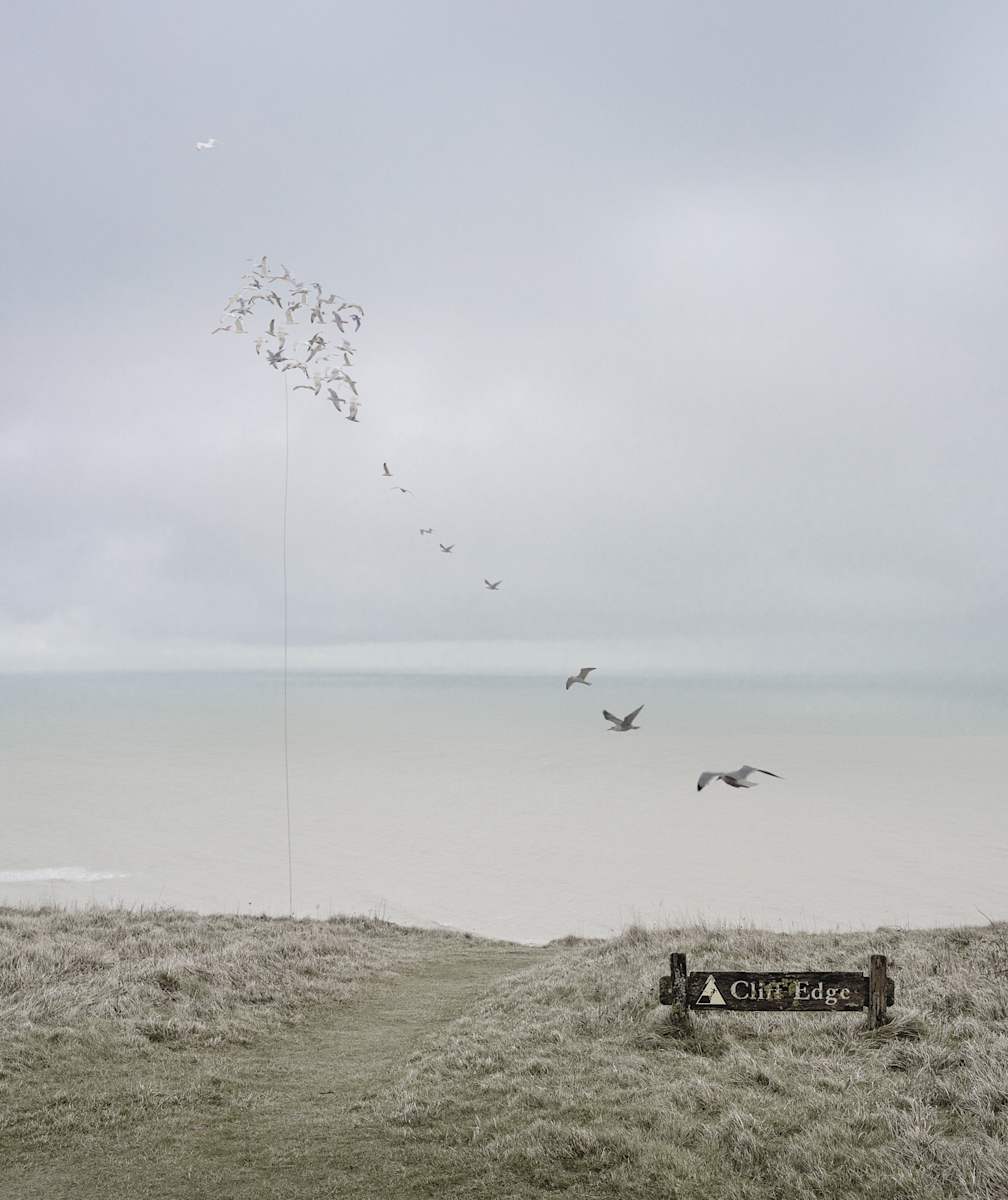 Cliff Edge by Dasha Pears  Image: We cannot direct the wind, but we can adjust the sails. The art of life lies in a constant readjustment to our surroundings