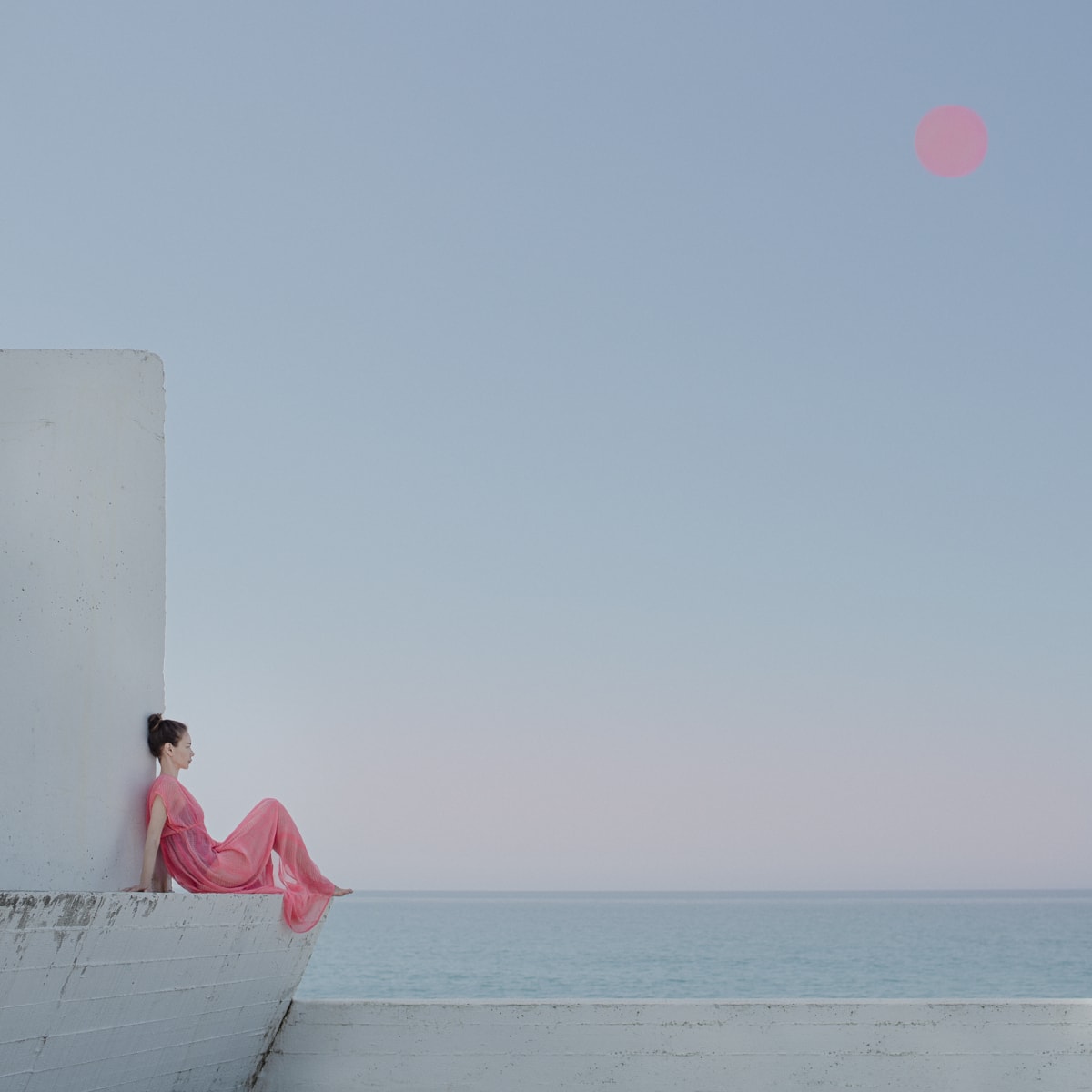 Sun In Pink by Dasha Pears  Image: Mellow, mild, melting, and melodic. Enjoy the marvelous view while meditating. 