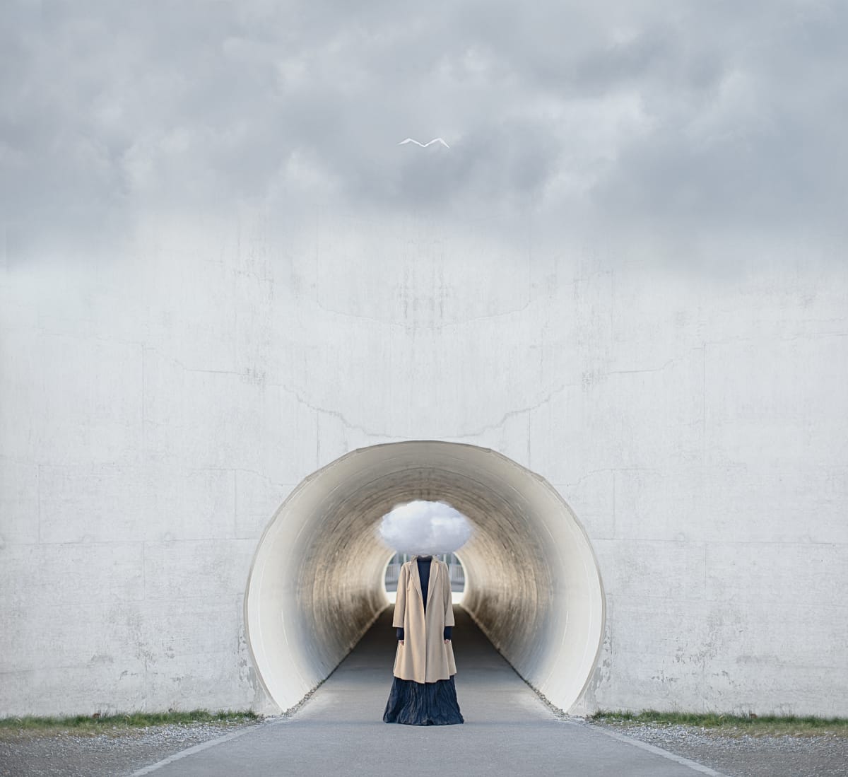 Cloudy by Dasha Pears  Image: It's ok to take a break and just wrap yourself in the softness of being. It's somewhere in between, it's not black or white. It's cloudy grey. And I like it that way.