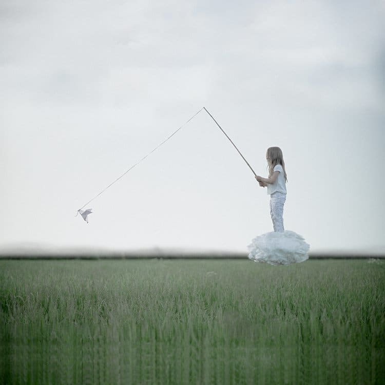 Sky Fishing by Dasha Pears  Image: Sometimes it's not so clear who is the catcher and who is on the hook. Are you chasing a dream or is your dream chancing you? Maybe it's both.