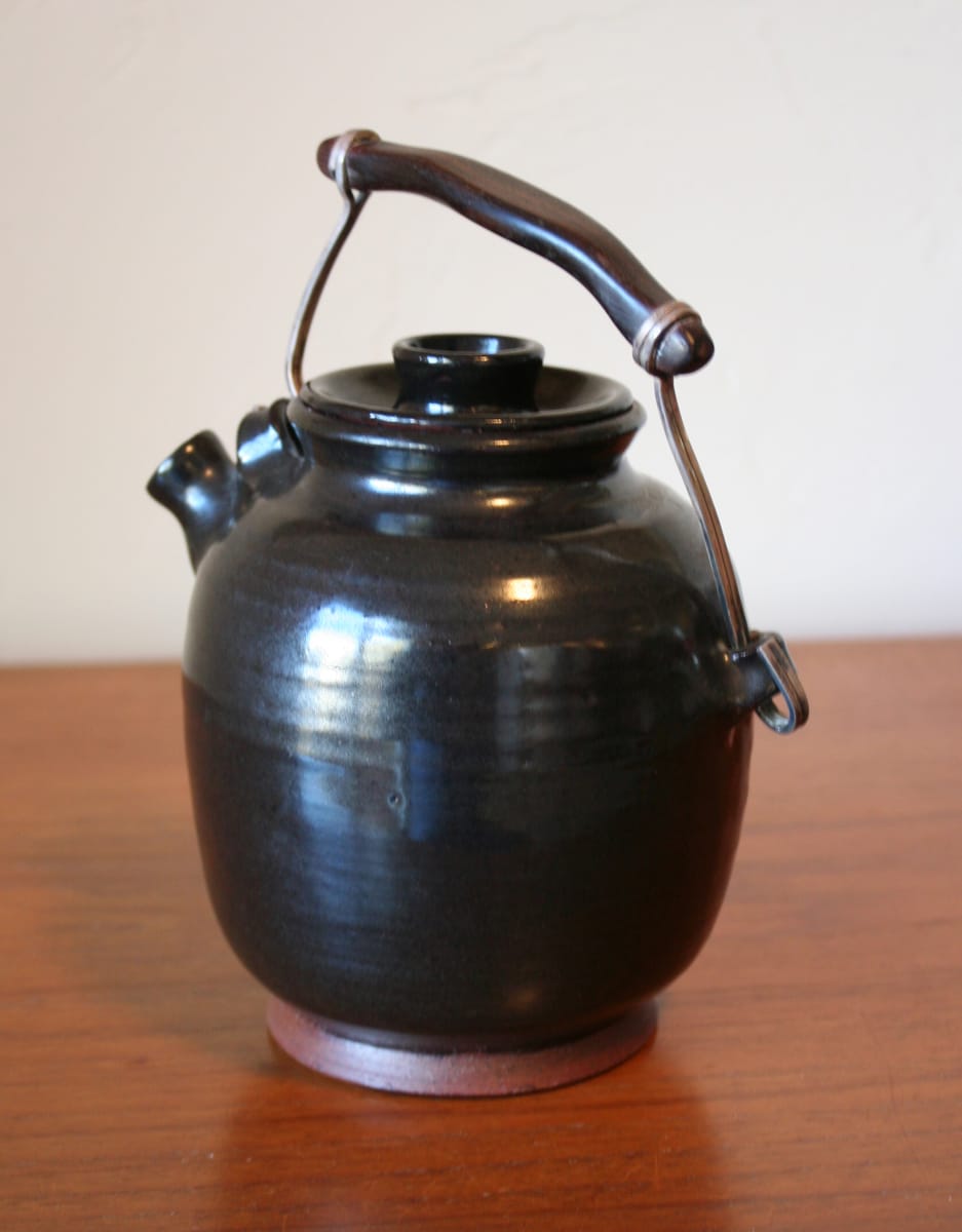 Black Teapot w/ Ebony Handle 