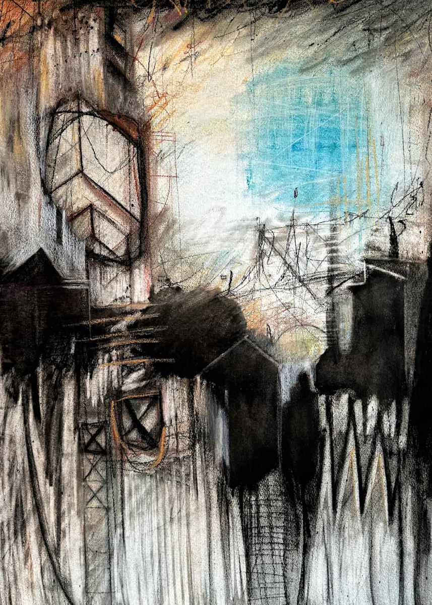 Ancient Architecture Sketch by John Milan, Image 3.