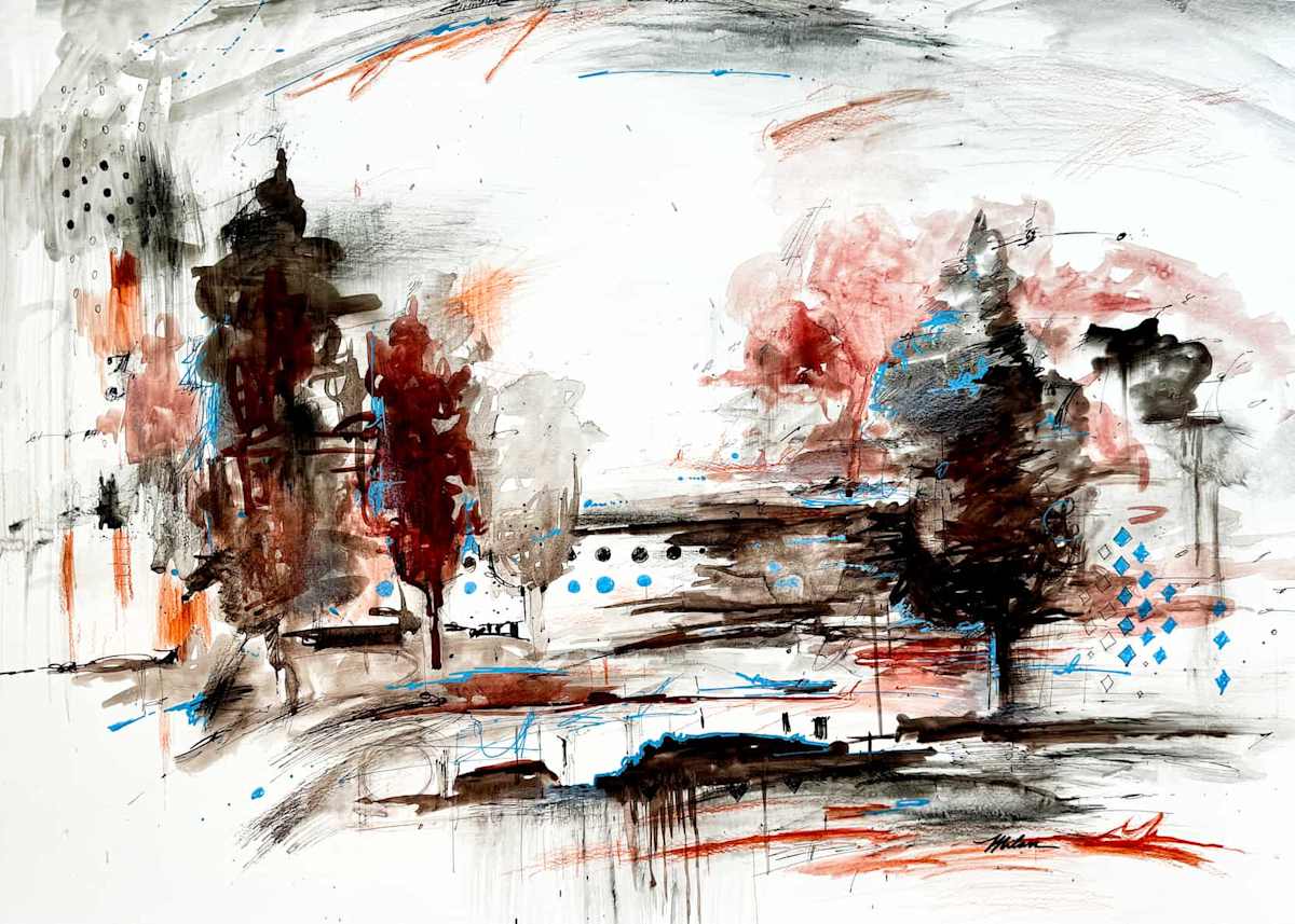 Contemporary Abstract Sketch by John Milan 
