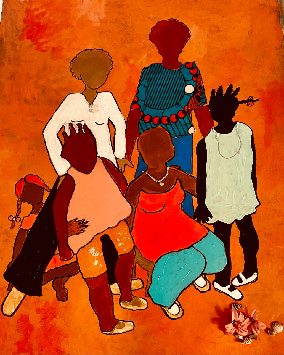 Family by Kym Cooper by Kym Debra Cooper  Image: Acrylic and found materials 