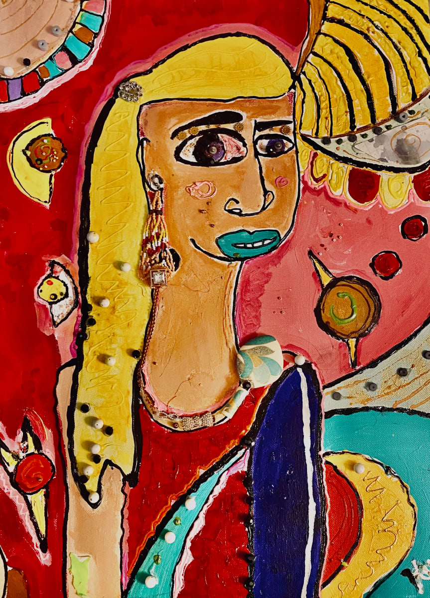 Just Posing by Kym Cooper by Kym Debra Cooper  Image: Acrylic snd found materials 