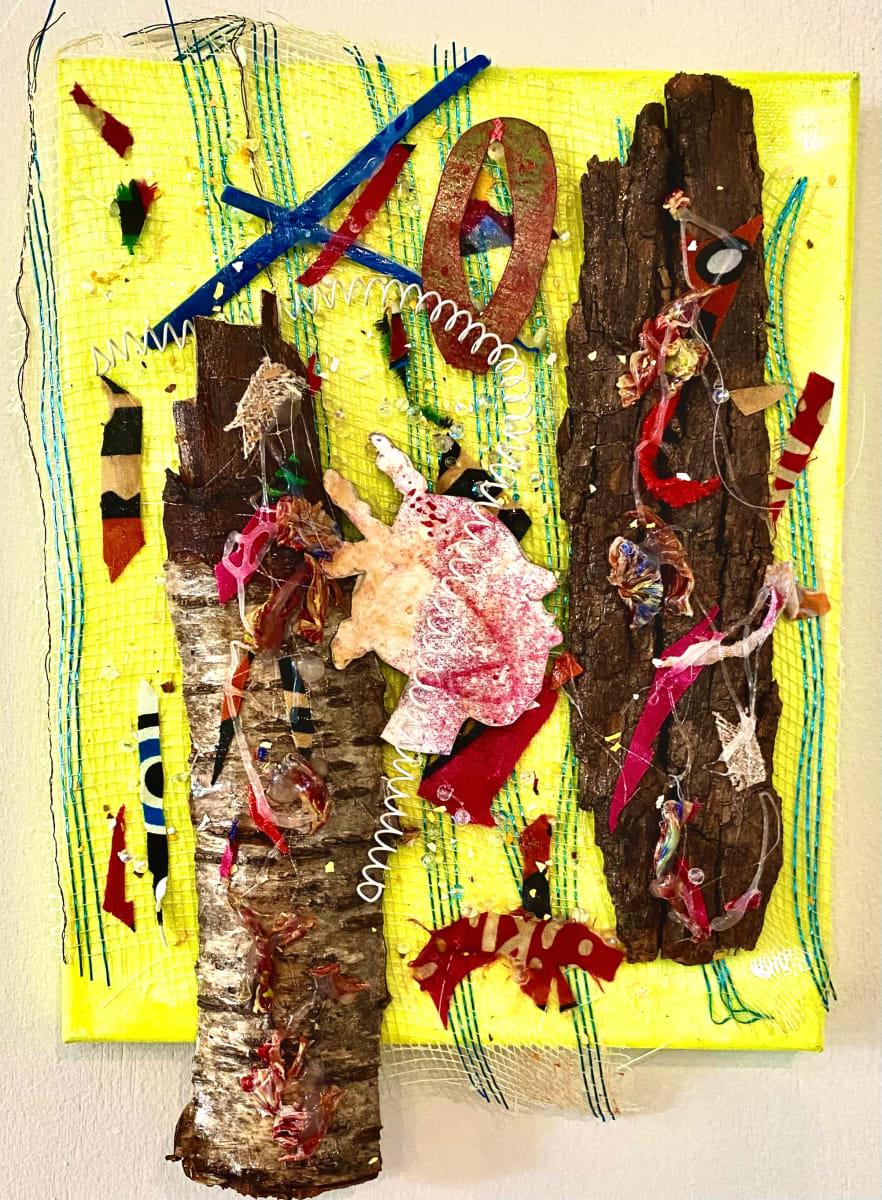 Making A Run For It by Kym Cooper by Kym Debra Cooper  Image: Acrylic and found materials 