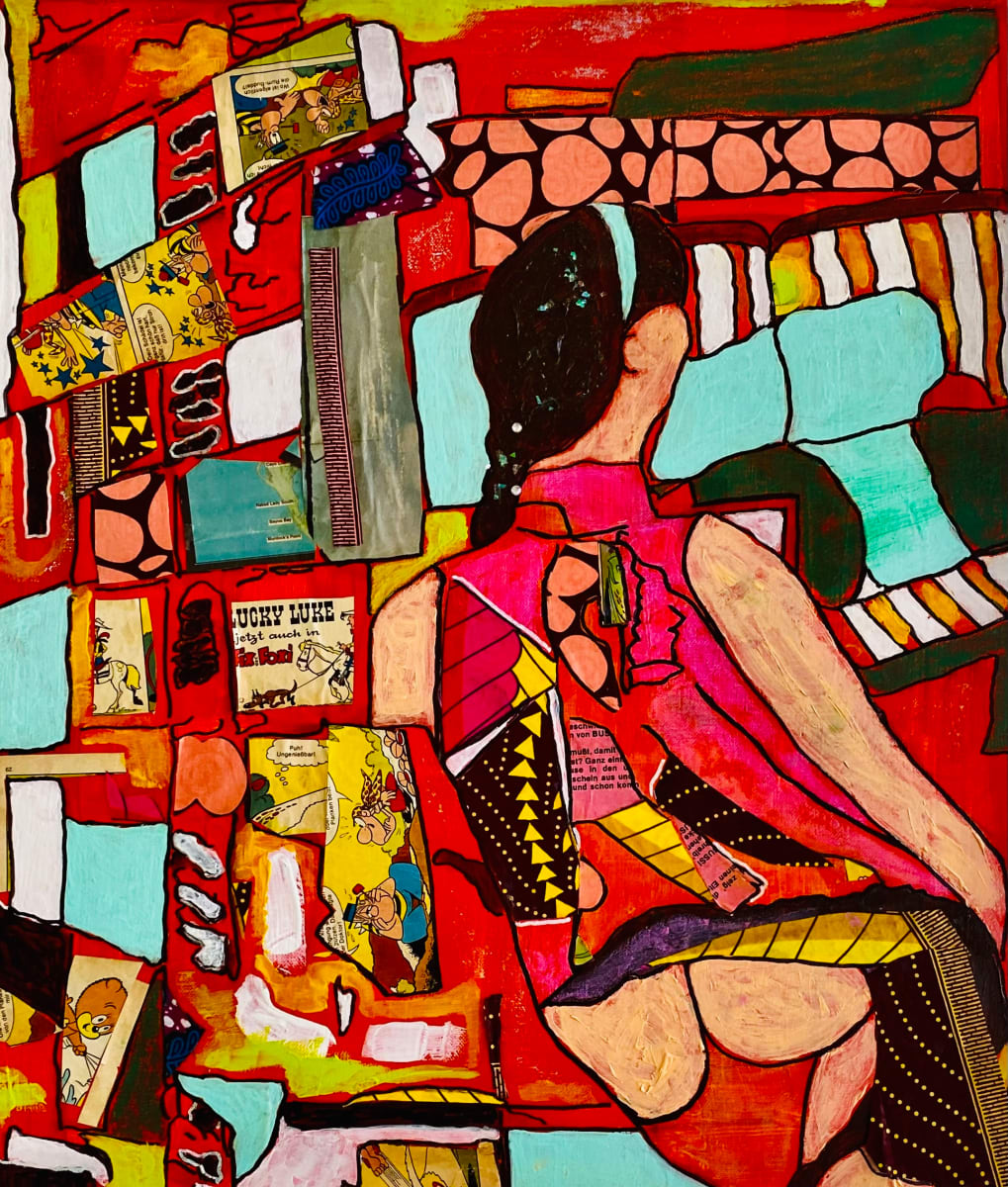 Daydreaming by Kym Cooper by Kym Debra Cooper  Image: Acrylic with found materials