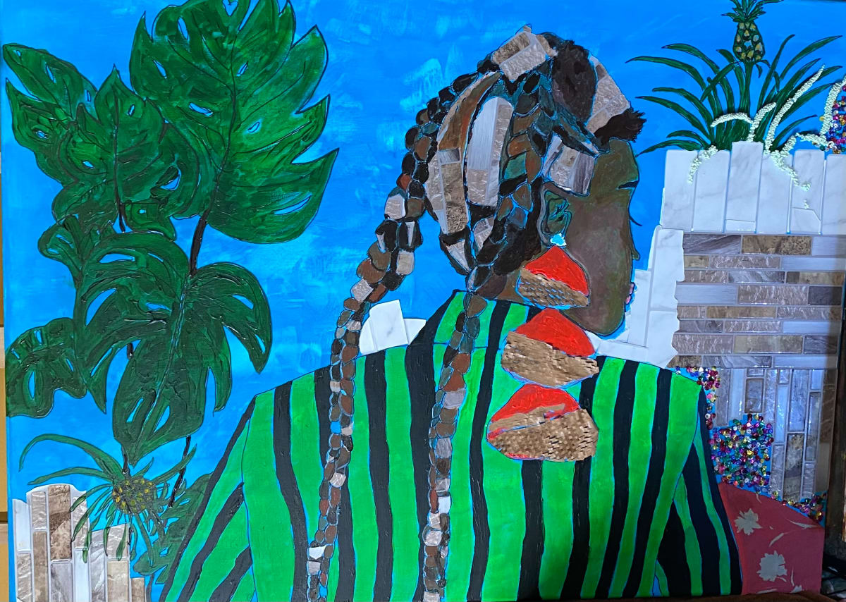I AM ENOUGH by Kym Debra Cooper  Image: Acrylic and found materials 