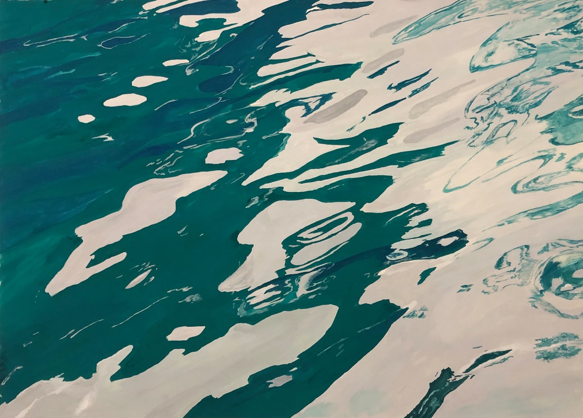 Erie Water Surface by Ianthe Jackson  Image: This is a gouache painting on paper of the water surface of the Erie Canal in Buffalo NY.