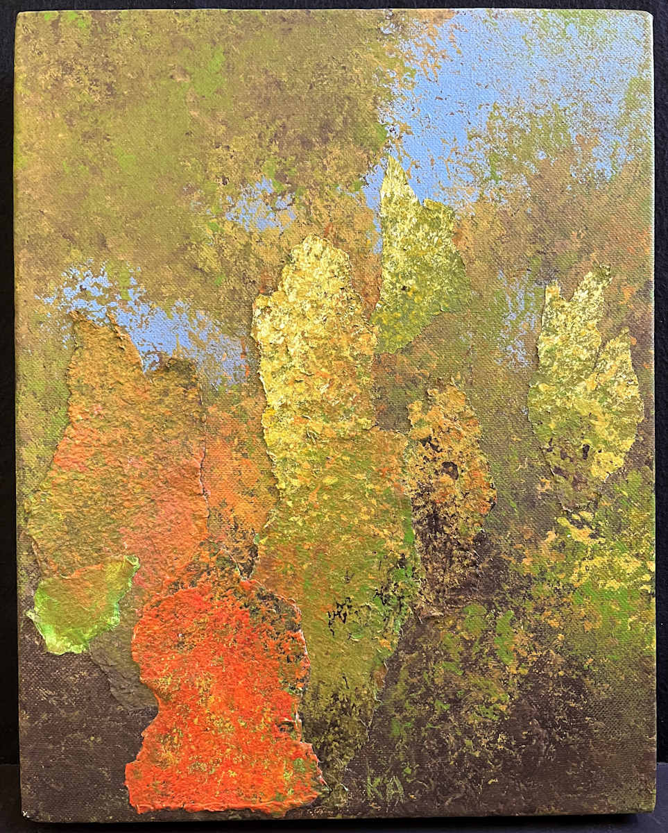 FOREST SEEN(s) by Keith Achepohl Trust  Image: Forest Seen(s) Handmade Italian paper collage/acrylic painting on canvas