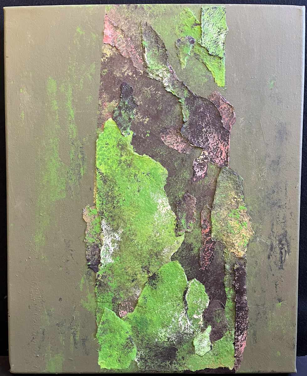 FOREST SEEN(s) by Keith Achepohl Trust  Image: Forest Seen(s) Handmade Italian paper collage/acrylic painting on canvas