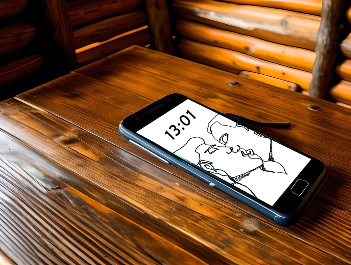 Kissing Couple Phone Lock Screen by Meli and Rose 