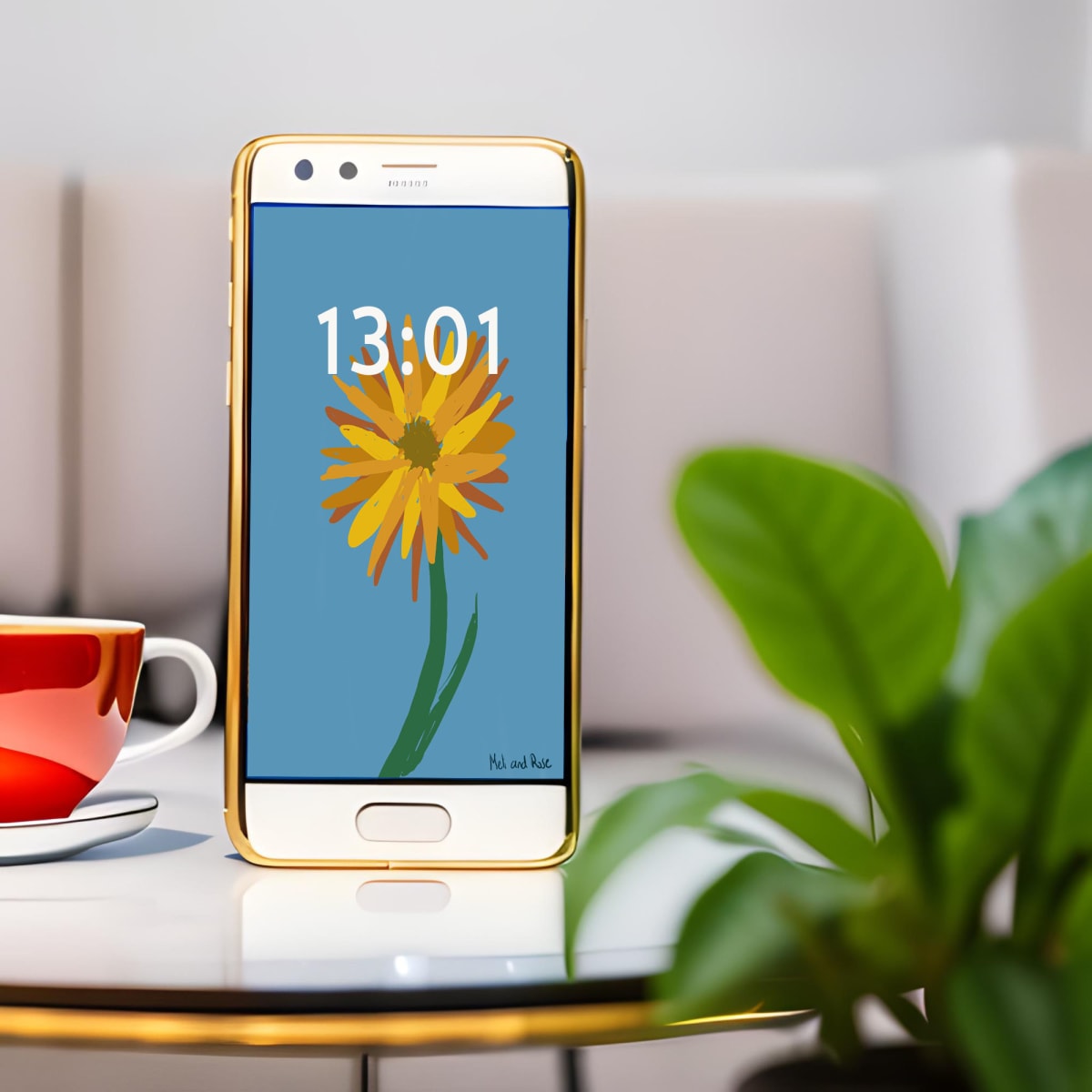 Sunflower Phone Lock Screen by Meli and Rose 