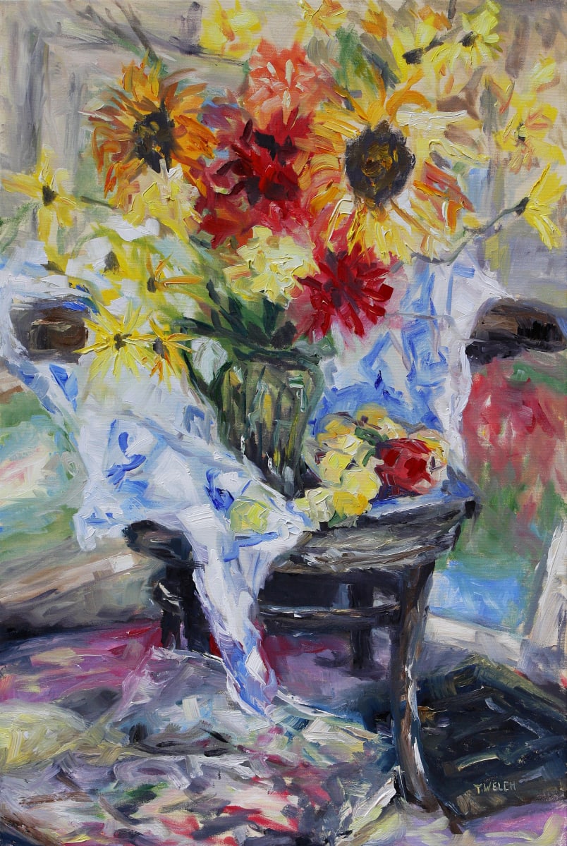 August Still Life with Cezanne and Matisse by Terrill Welch  