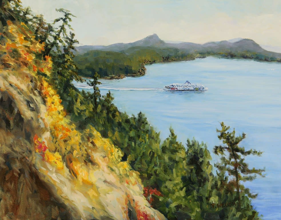 Collison Point View of Mayne Island by Terrill Welch  
