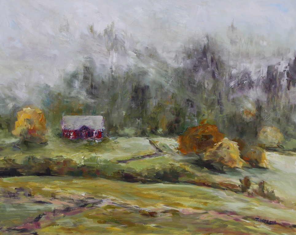 Farm in Fog by Terrill Welch  