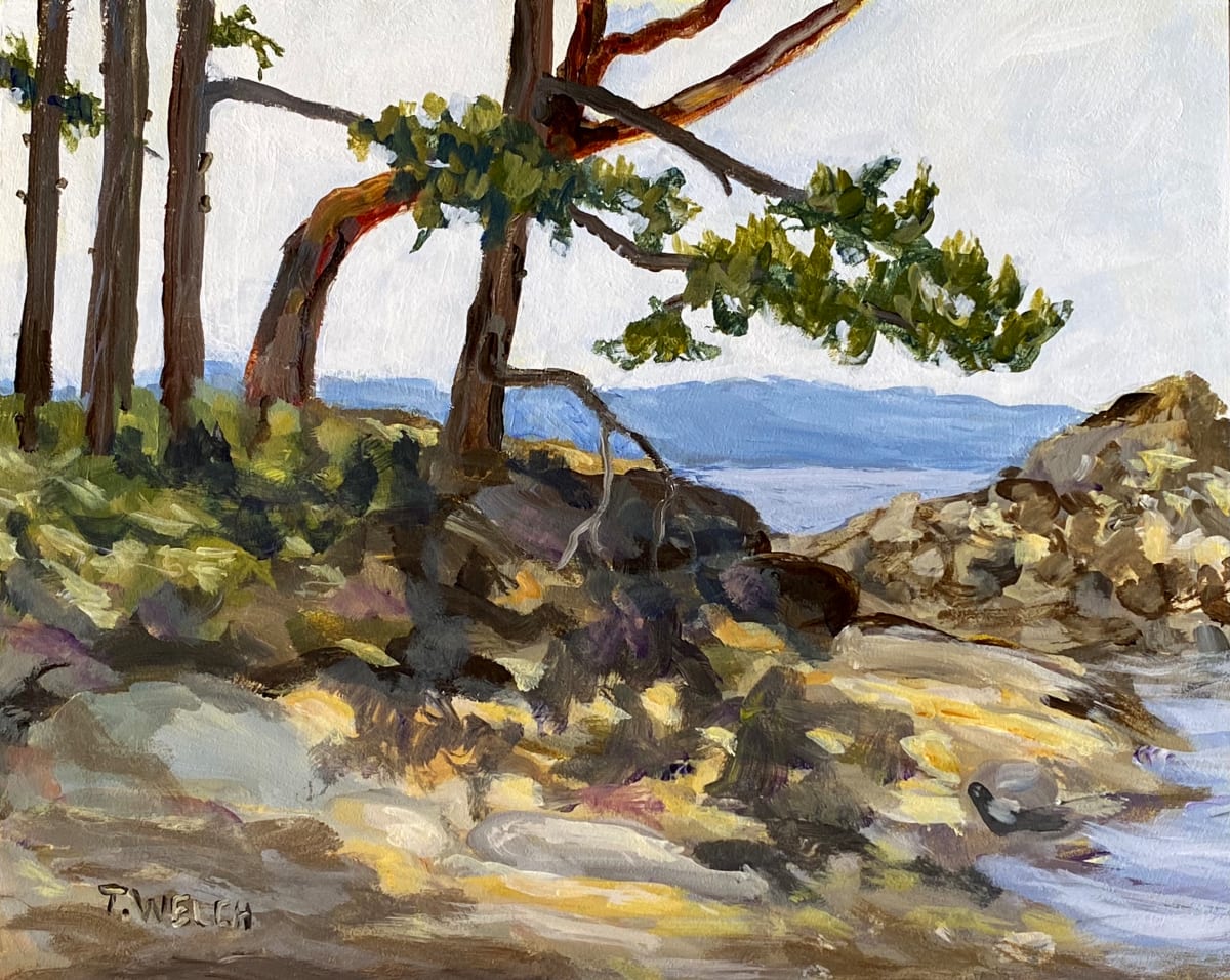 Trees and Shore at Oyster Bay by Terrill Welch 