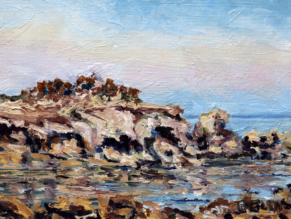 Oyster Bay Sandstone and Sea by Terrill Welch  