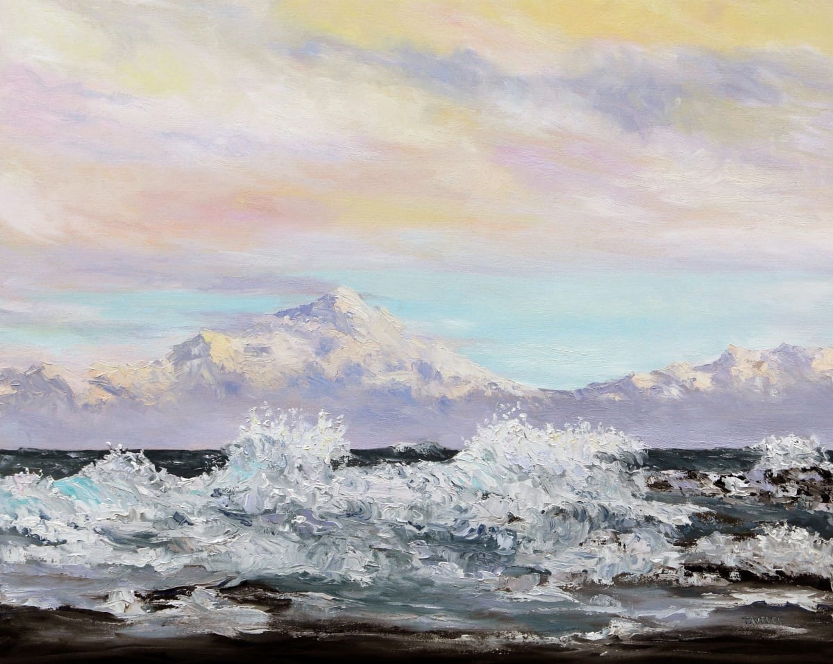 Salish Sea Entertaining Mount Baker by Terrill Welch  