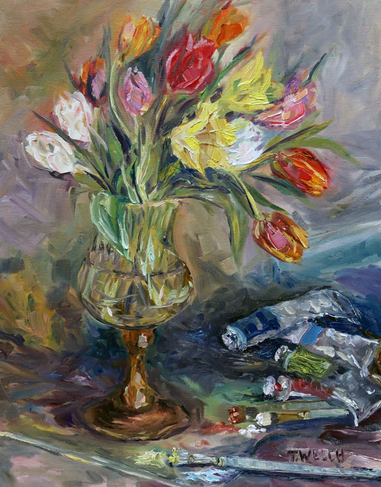 Tulips in the Studio by Terrill Welch  