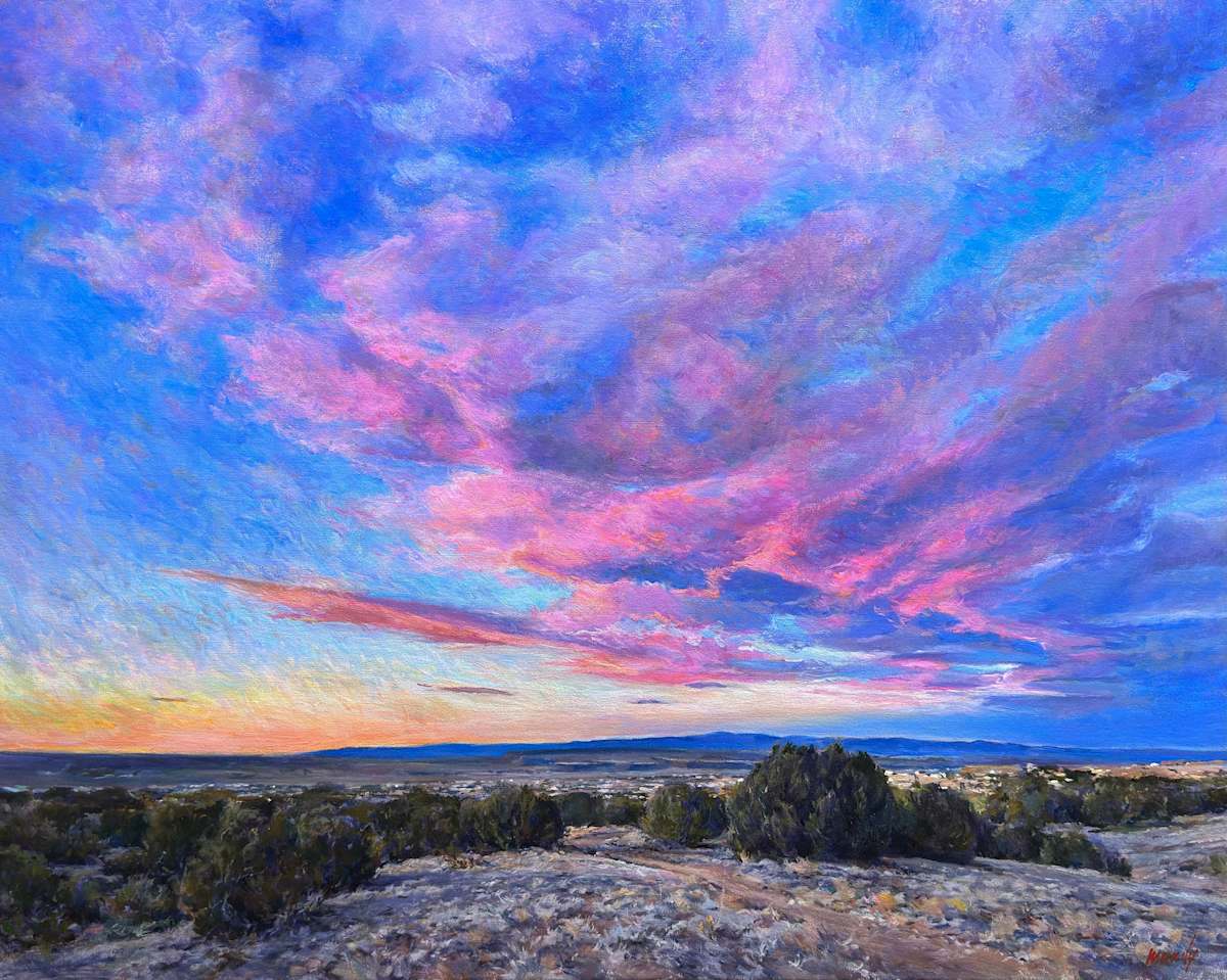 Bernalillo Overlook - at Sunset by Daniel Mundy 