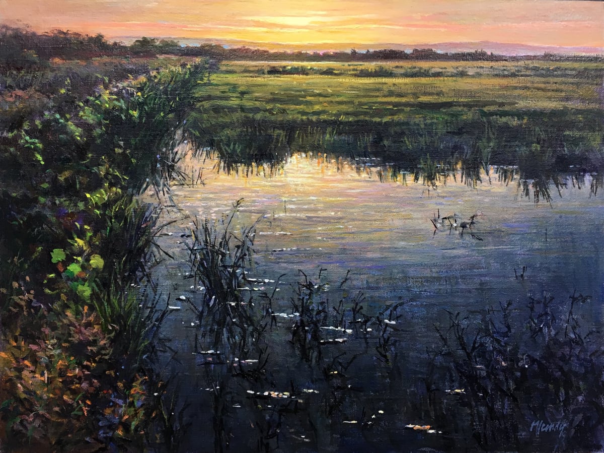 Rice Field at Sunset 