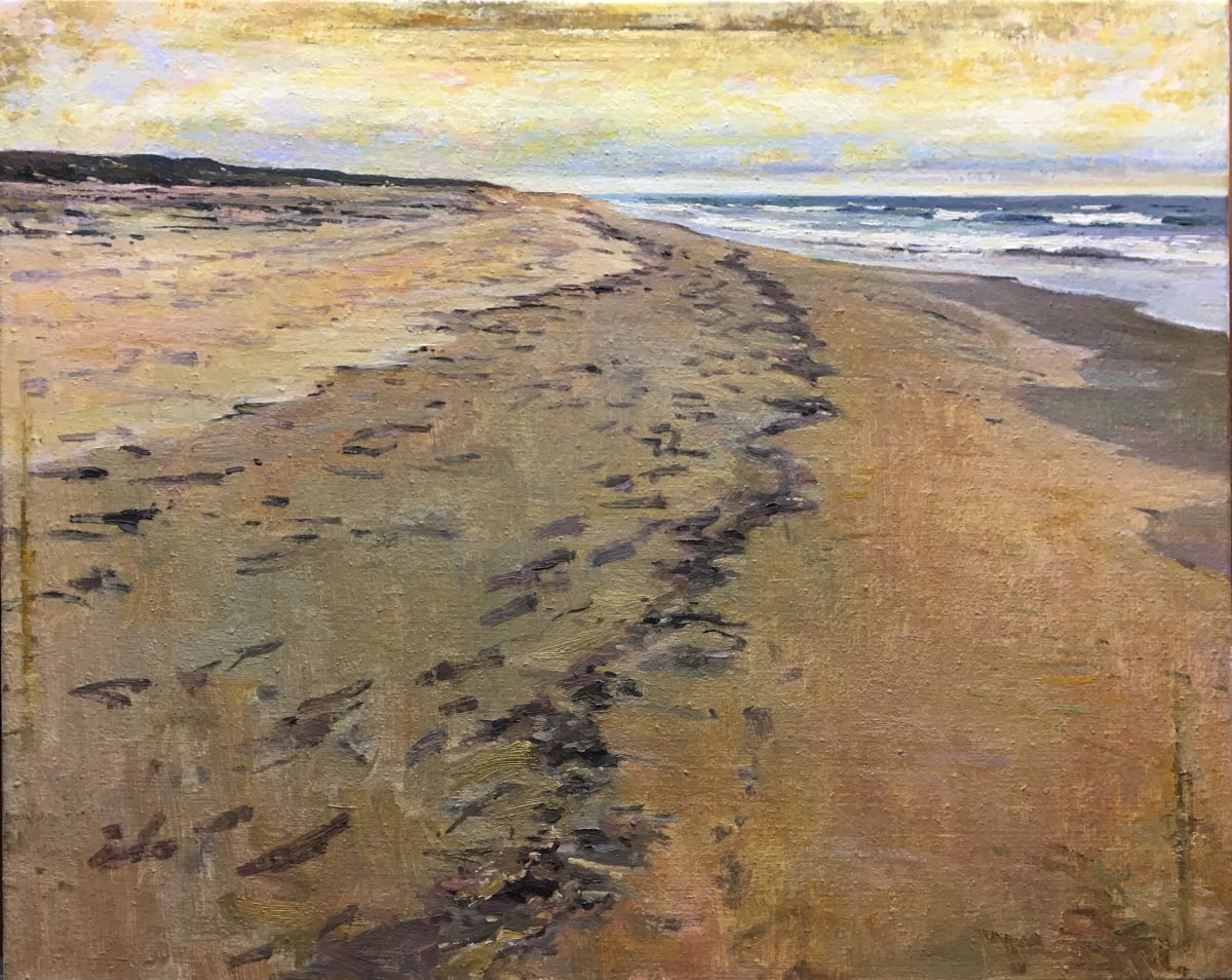 Sand and Sea, Footprints by Daniel Mundy 