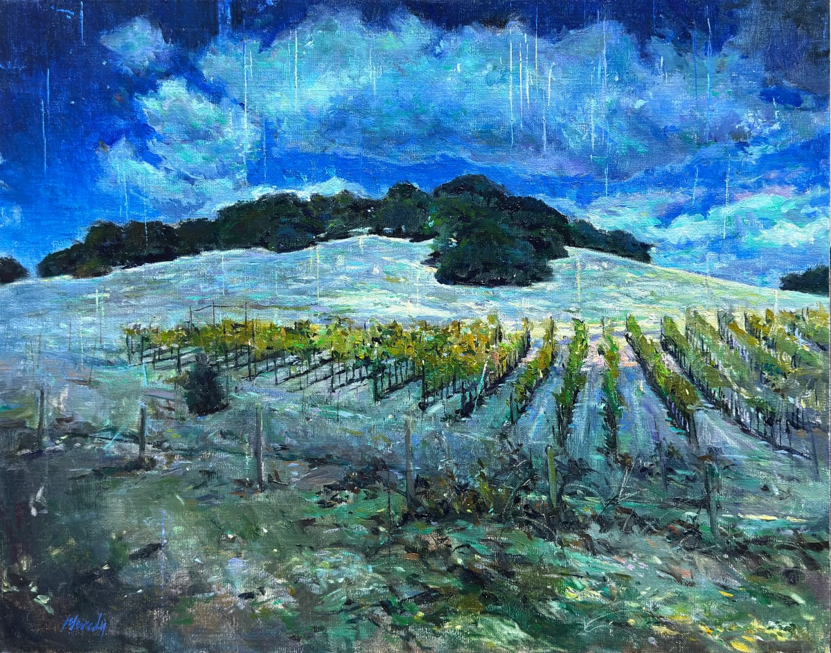 Vineyard in Moonlight by Daniel Mundy 