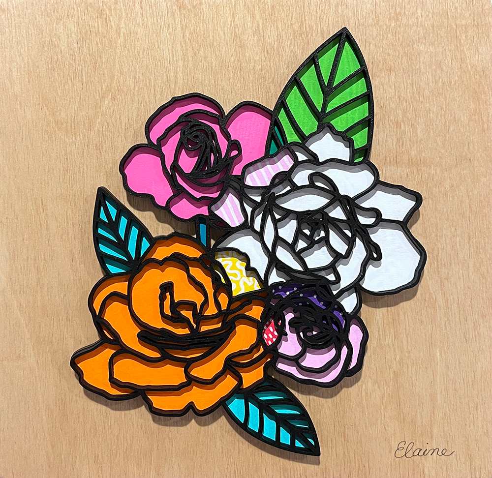 Rose Bouquet by Amanda Elaine Sadowski (Elaine Stephenson Art & Design, LLC) 