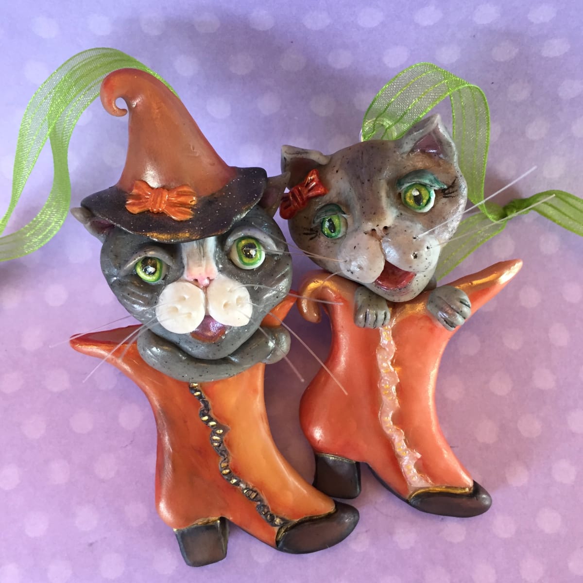 Halloween Cat Ornaments by Marie Young | Artwork Archive