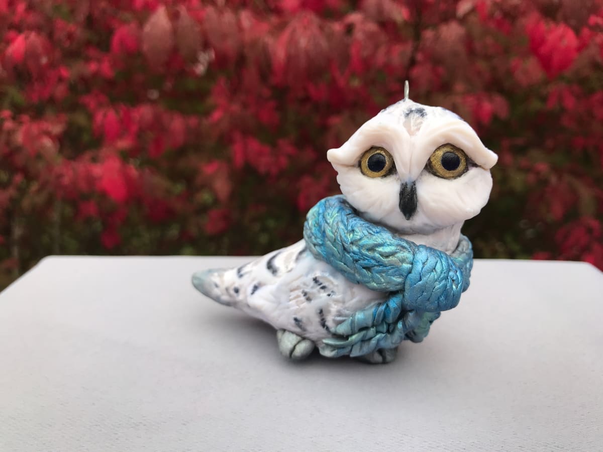 "Calling for Snow" Owl Ornament 