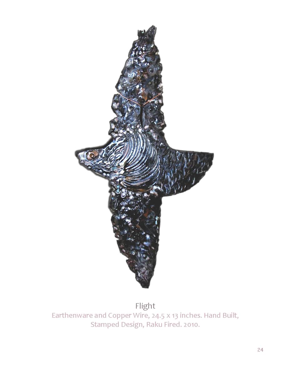 Flight by Mary Rush  Image: Flight, Earthenware Clay Raku Fired