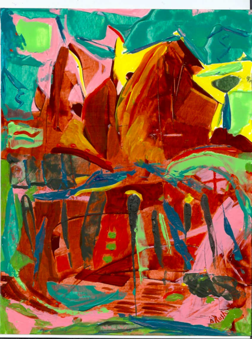 City Under the Mountain by Mary Rush  Image: Mat: 11 x 14 inches