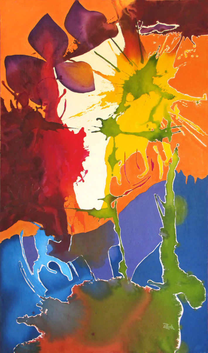 From Flower to Butterfly by Mary Rush  Image: From Flower to Butterfly, 59.5 x 35.5 x 0 inches, Acrylic on Flat Canvas