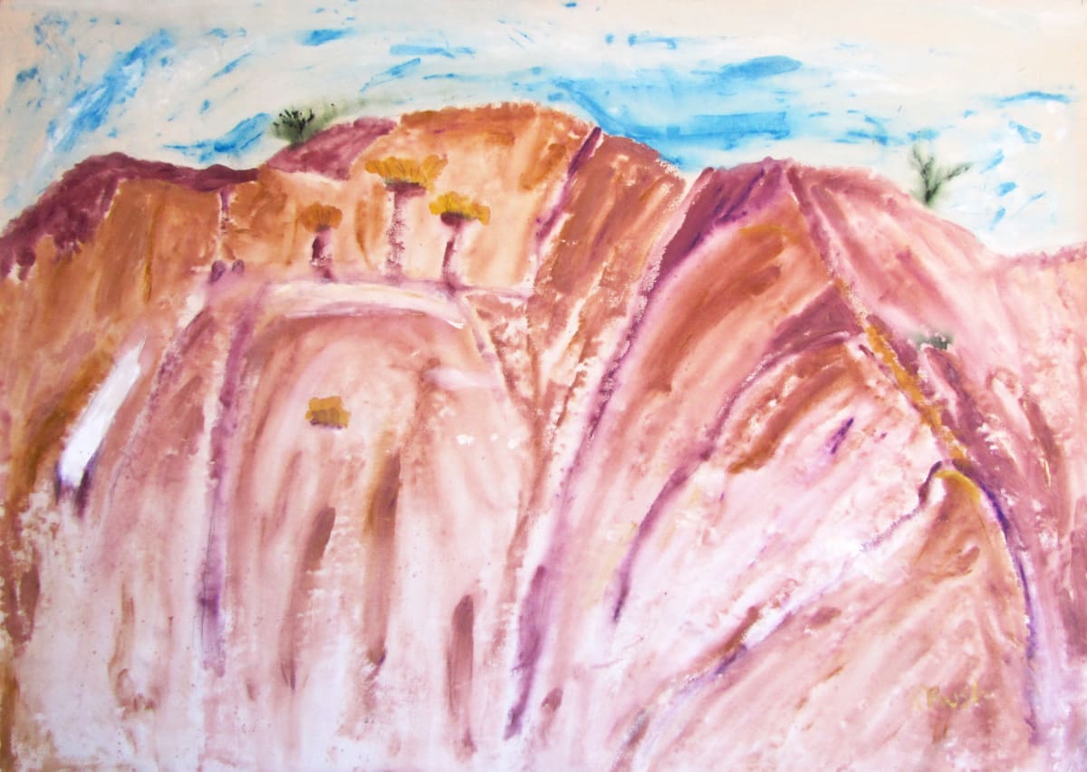 The Mountains Remain Silent as the Wind Howls by Mary Rush  Image: The Mountains Remain Silent as the Wind Howls, 42 x 59.5 inches, Mixed Media on Canvas