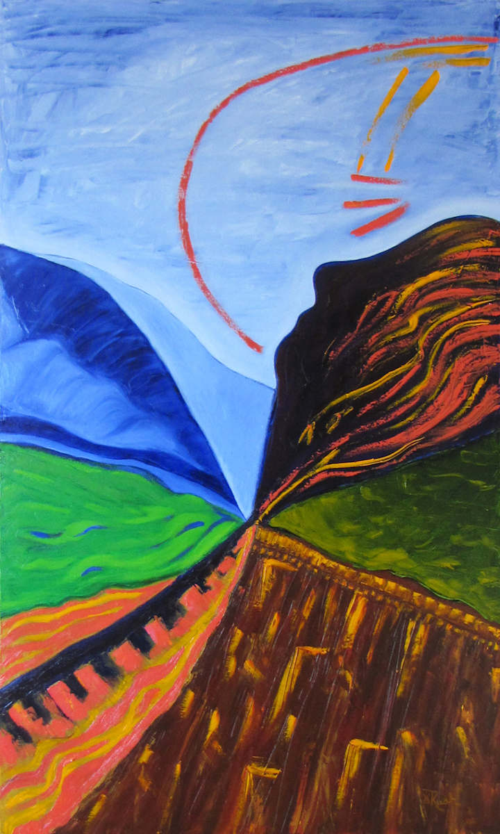 Face of Nature by Mary Rush  Image: Face of Nature, 60 x 36 x 1.5 inches, Oil on Canvas