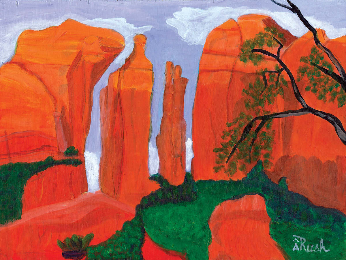 Eden - Cathedral Rock Sedona by Mary Rush  Image: Eden - Cathedral Rock Sedona - 9 x 12 x 0.125 - Acrylic on Wood