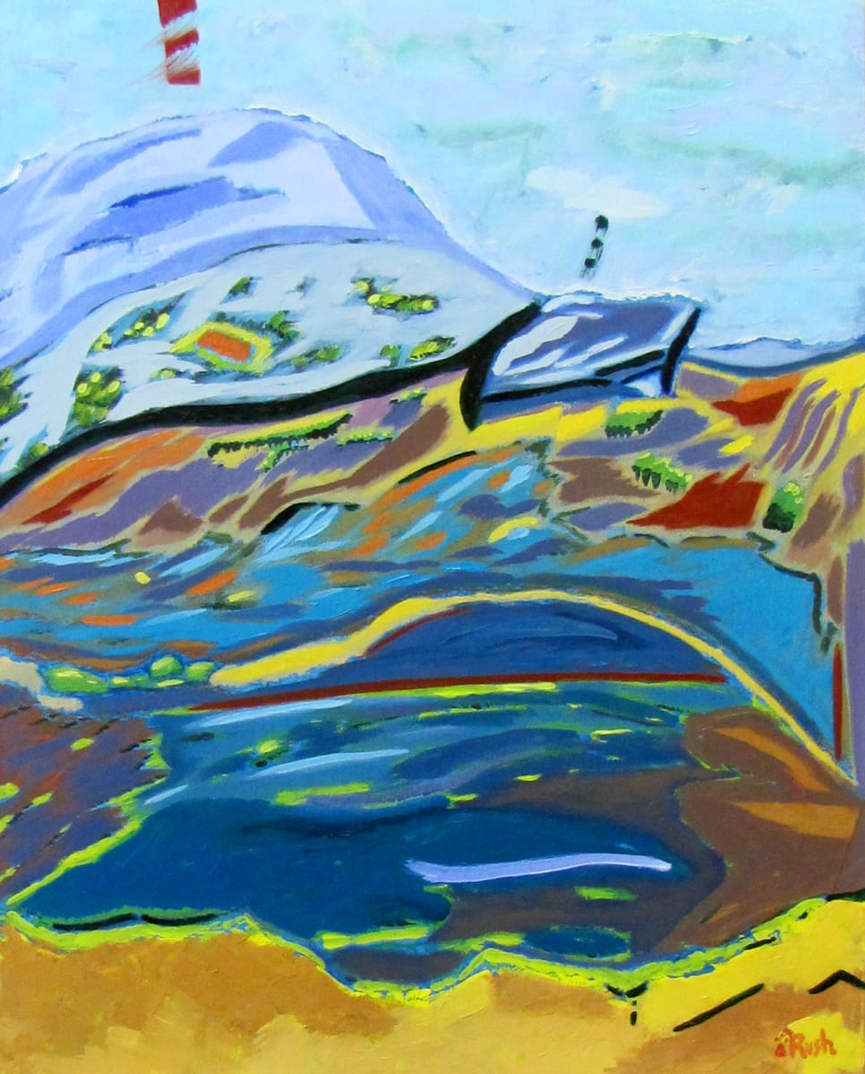 Reflection Pool by Mary Rush  Image: Reflection Pool, 14 x 11 x 0.125, Oil on Paper-Covered Wood