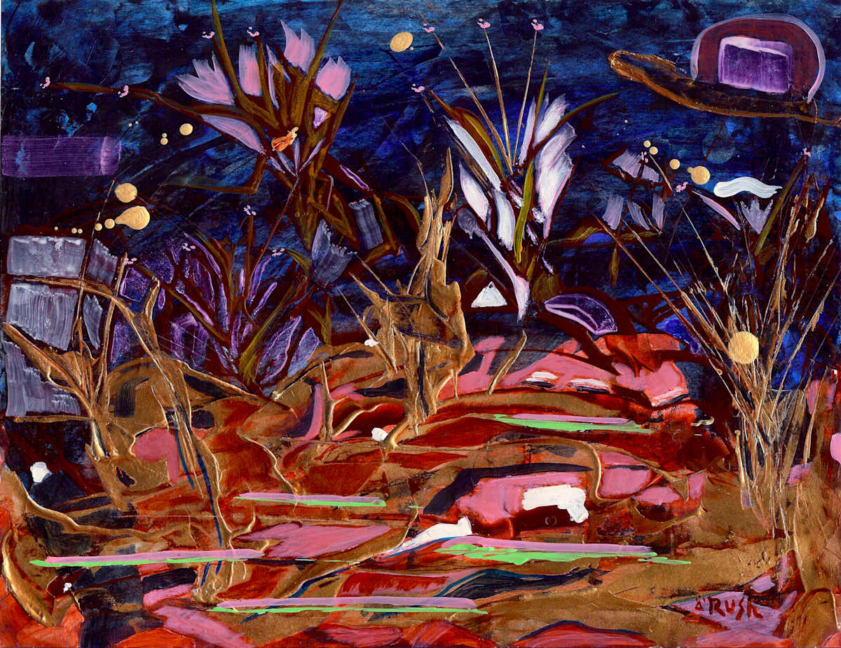 Soul's Light by Mary Rush  Image: Soul's Light - 8.5 x 11 inches - Acrylic on Paper
