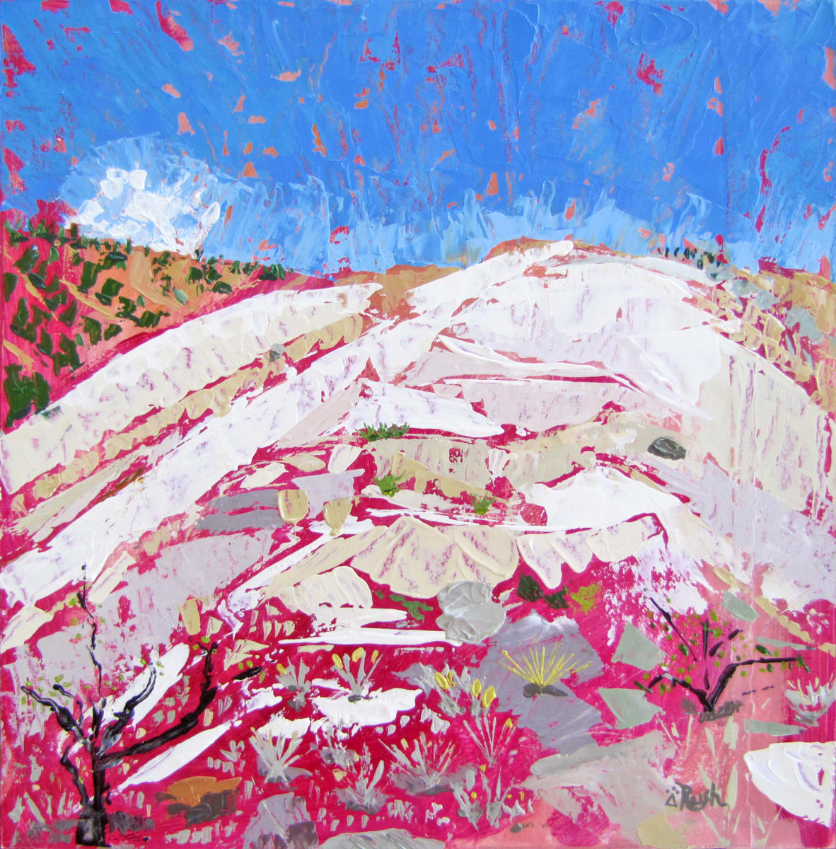 Salt Mine Giggles by Mary Rush  Image: Salt Mine Giggles
12.125 x 12 x 0.125 inches
Acrylic & Oil on Birch Wood Panel