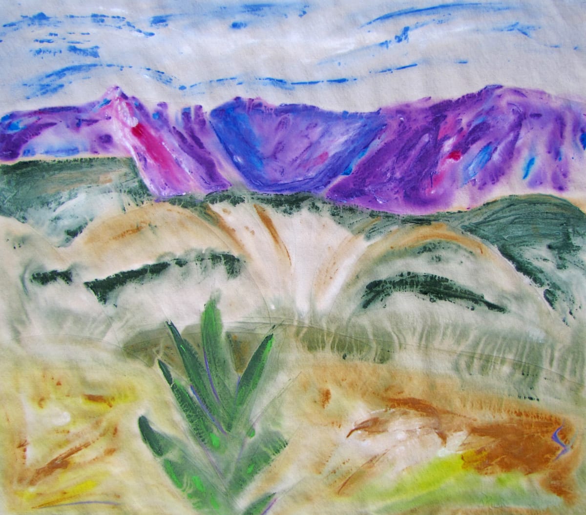 Tropical Paradise by Mary Rush  Image: Tropical Paradise, 33.5 x 30 inches, Acrylic and Graphite on Canvas.